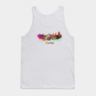 Zurich skyline in watercolor Tank Top